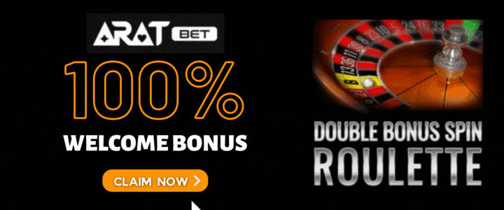 Aratbet 100% Deposit Bonus - Double Bonus Spin Roulette