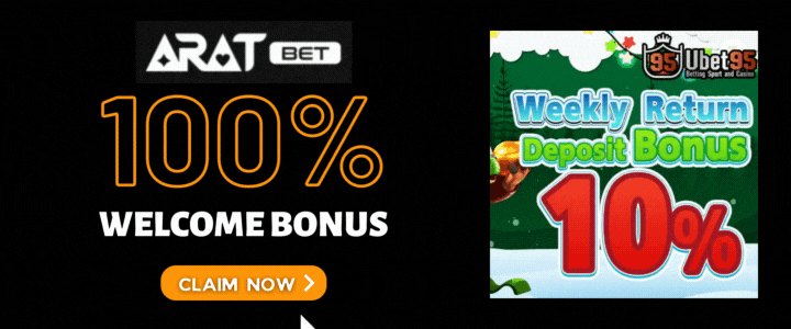 Aratbet 100% Deposit Bonus - Weekly Return 10% Deposit Bonus